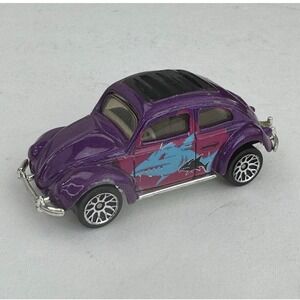 Vintage Matchbox 1962 VW Beetle Purple Shark Tampo Diecast Toy‎ Car 1998 Mattel